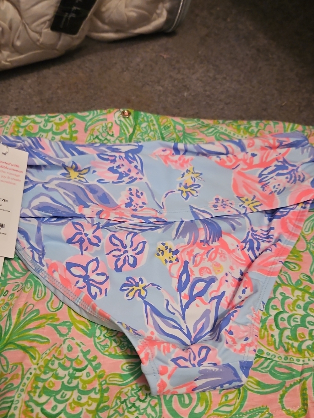 Lilly Pulitzer Pink Multi Floral Bikini Bottoms - Picture 5 of 5